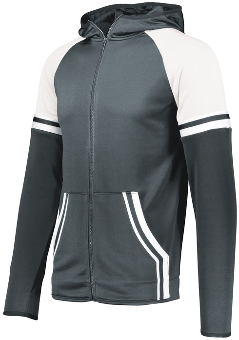 Holloway Youth Retro Grade Jacket (229661), Color 'Graphite/White'